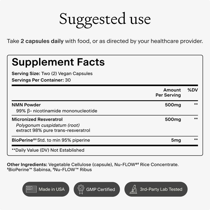 Ultra Pure NMN + Resveratrol